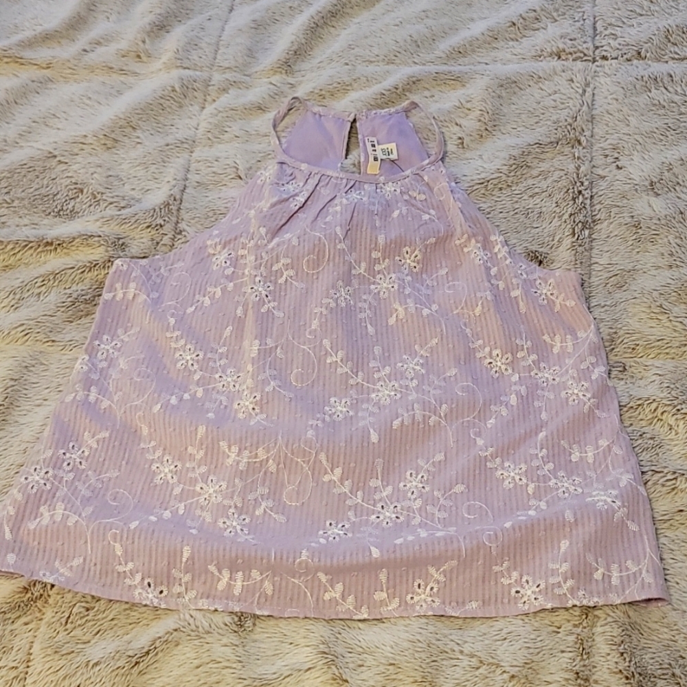 Sleeveless Floral Blouse